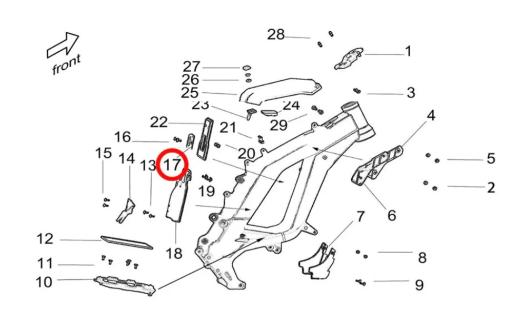 Light Bee Battery Positioning Support, Front - Image 2