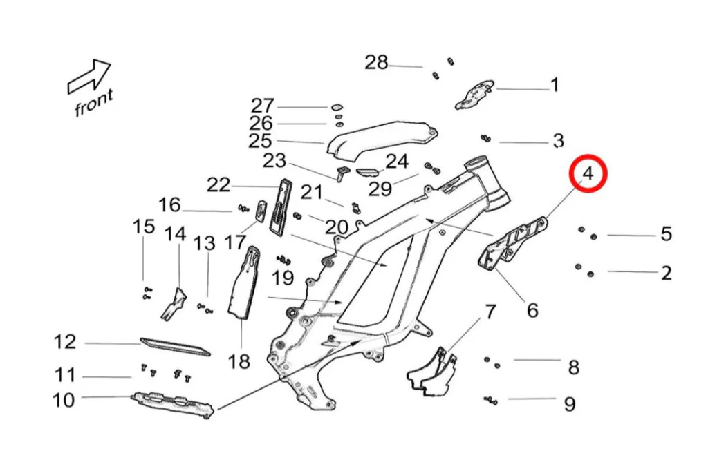 Light Bee Battery Positioning Support, Left - Image 2