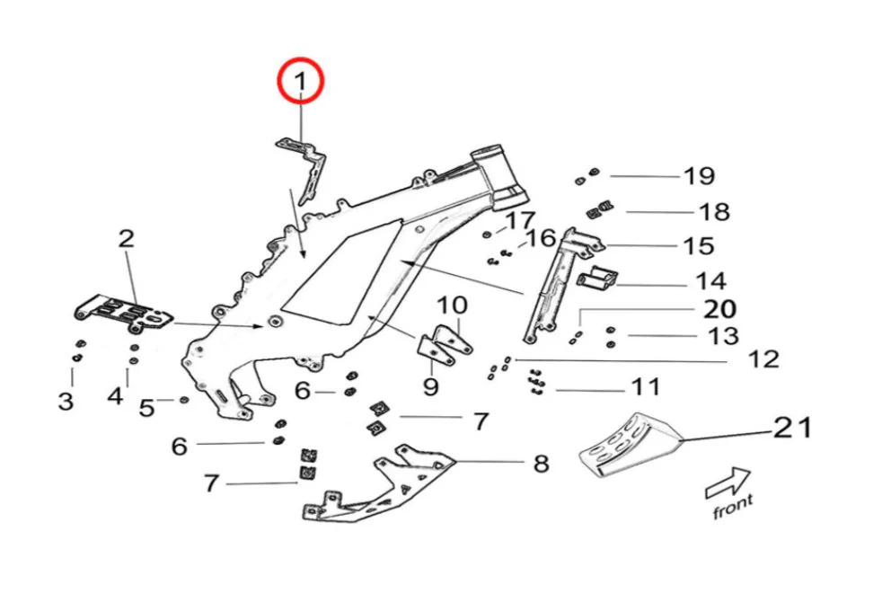Light Bee Battery Compartment Plate, Rear - Image 2