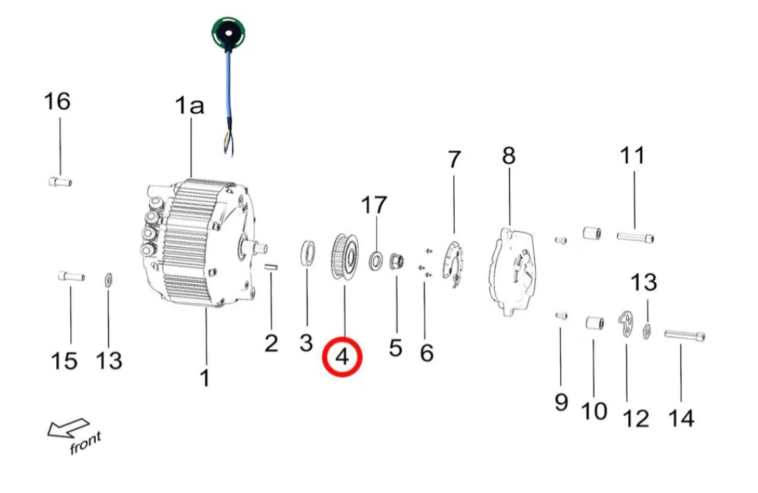 Light Bee Front Belt Pulley  - Image 3