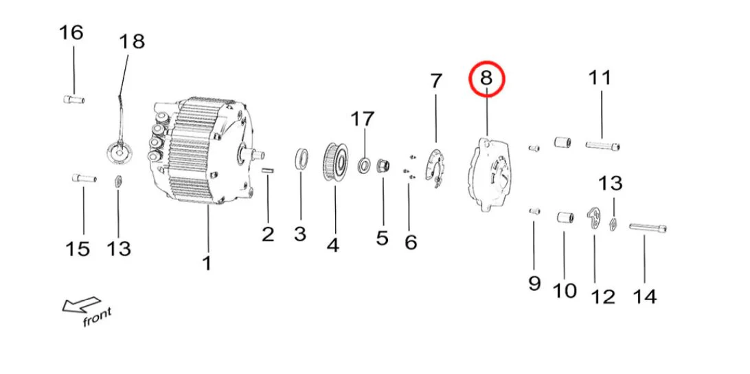 Light Bee Front Belt Pulley Protective Cover - Image 3