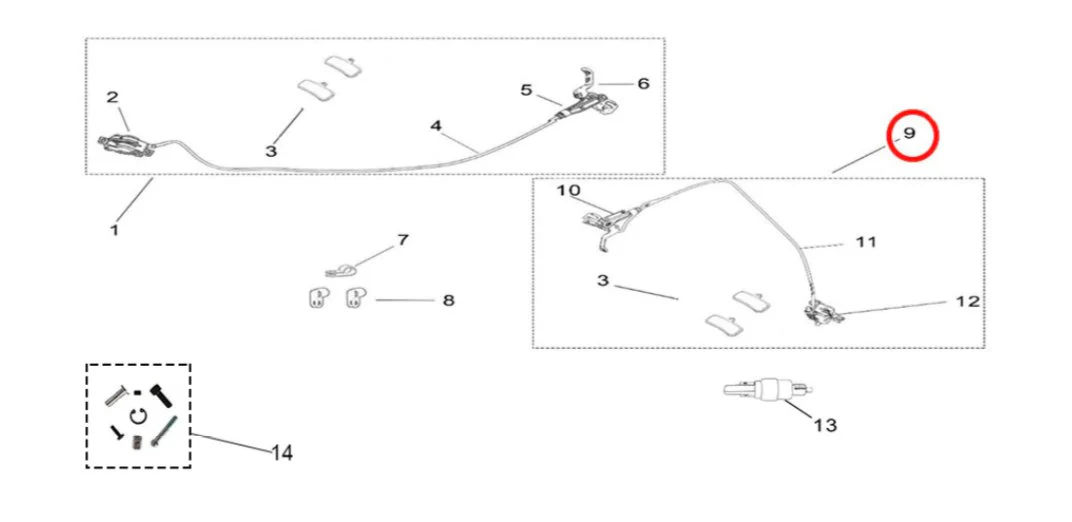 Light Bee Complete Front Brake Assembly (Mineral Oil) - Image 3