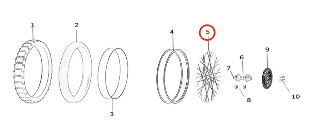 Light Bee Front Inner 19" Wheel Spokes  - Image 3