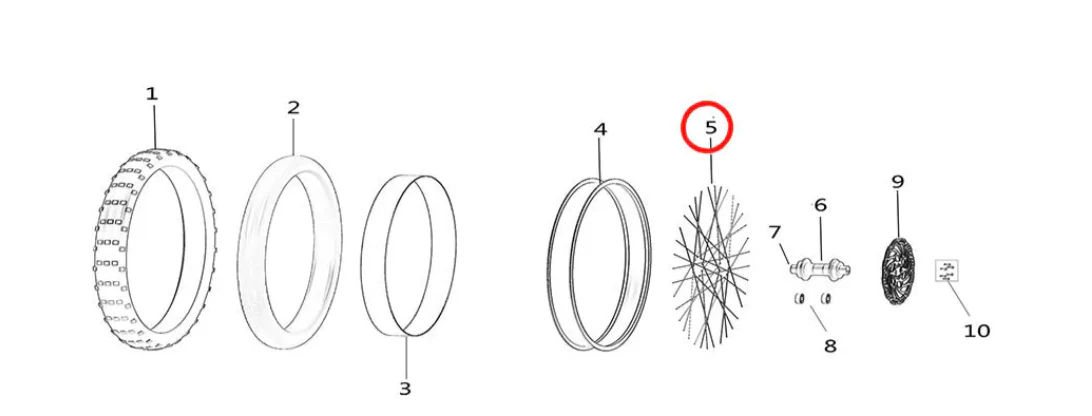 Light Bee Front Outer 19" Wheel Spokes  - Image 3