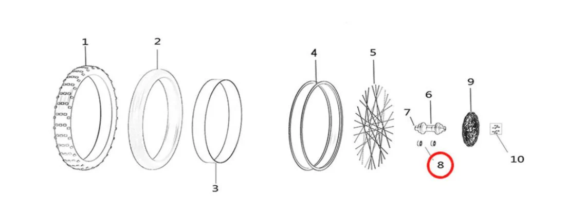 Light Bee Front Wheel Bearing - Image 2