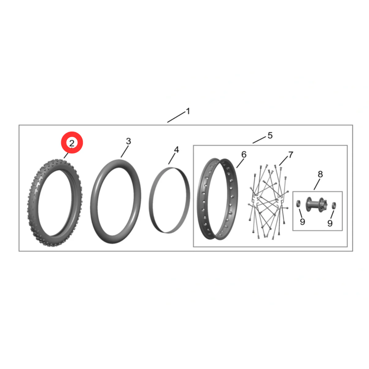 Hyper Bee Front Tire 60/100-14 (14") - Image 3
