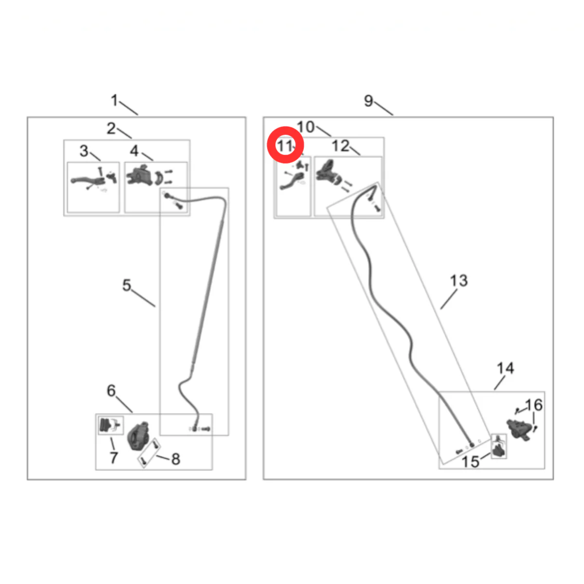 Hyper Bee Rear Brake Lever Assembly (Left) - Image 3