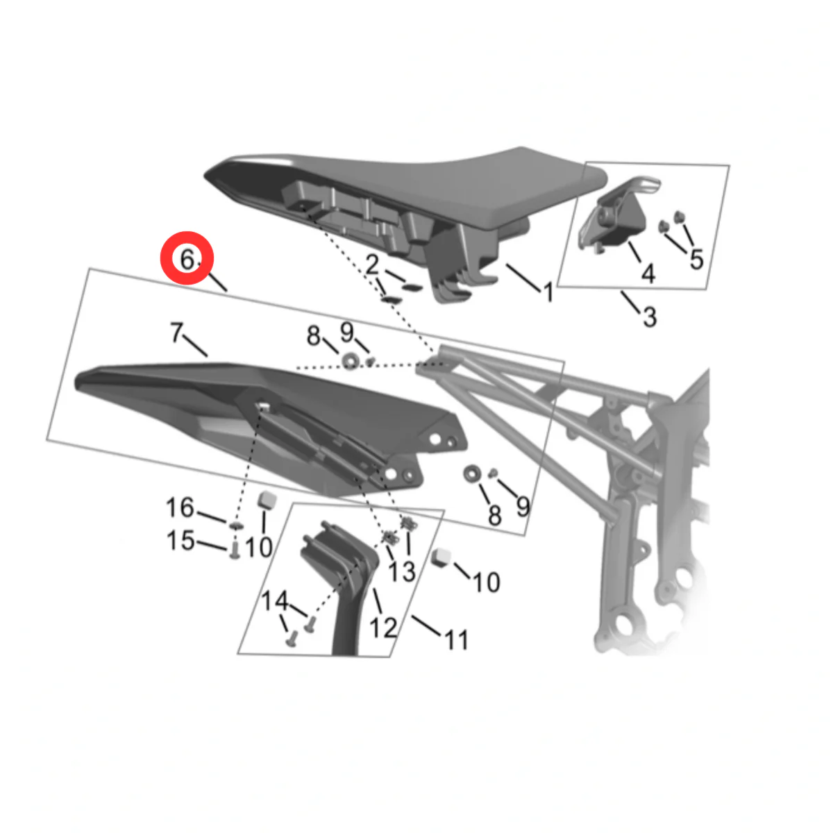 Hyper Bee Rear Fender (Black) - Image 3