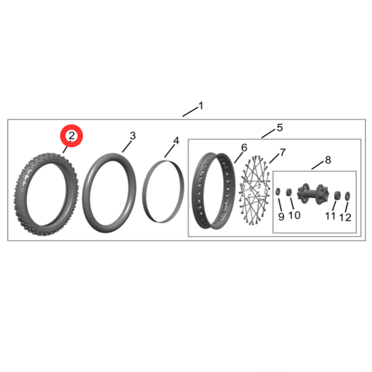 Hyper Bee Rear Tire 70/100-12 (12") - Image 3
