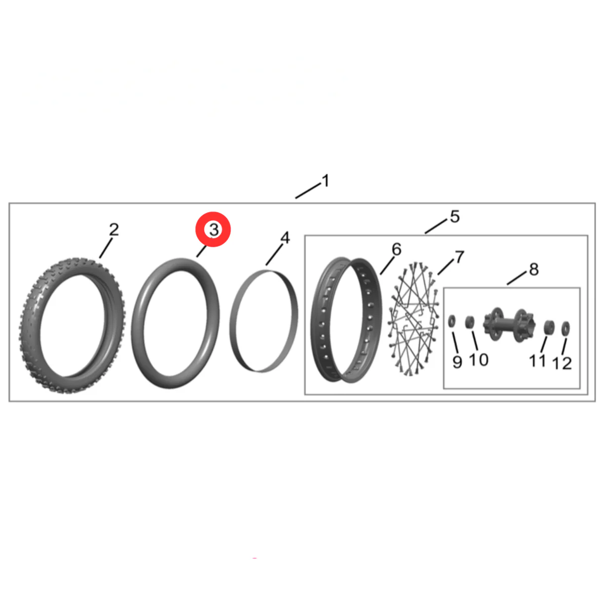 Hyper Bee Rear Wheel Inner Tube (10") - Image 3