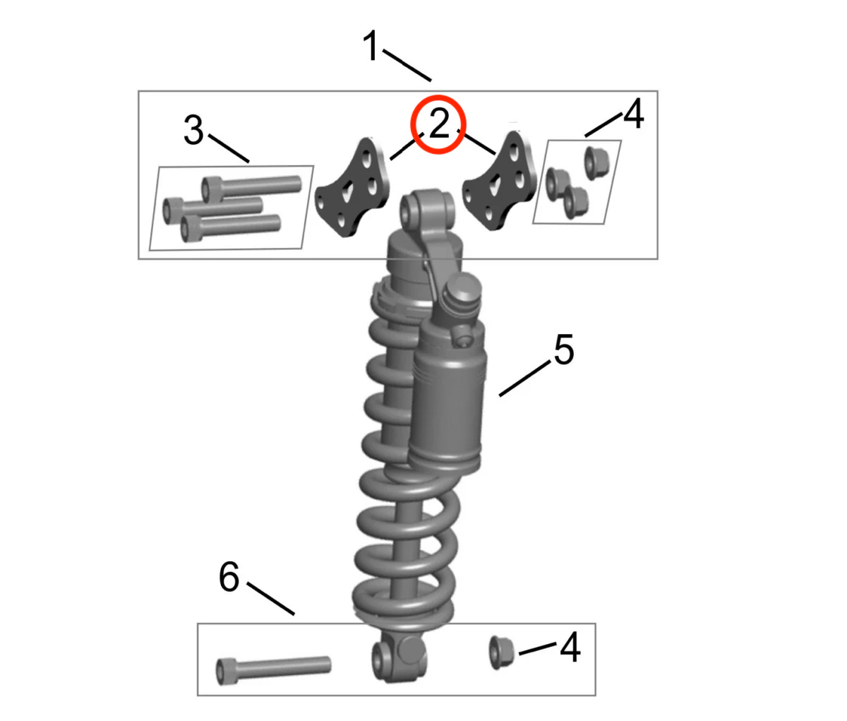 Hyper Bee Rear Shock Absorber Installation Plate - Image 3