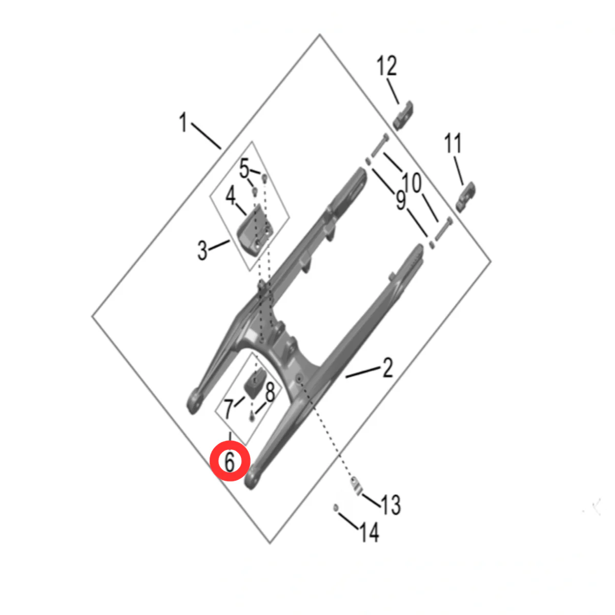 Hyper Bee Swingarm Bottom Protection Block - Image 3