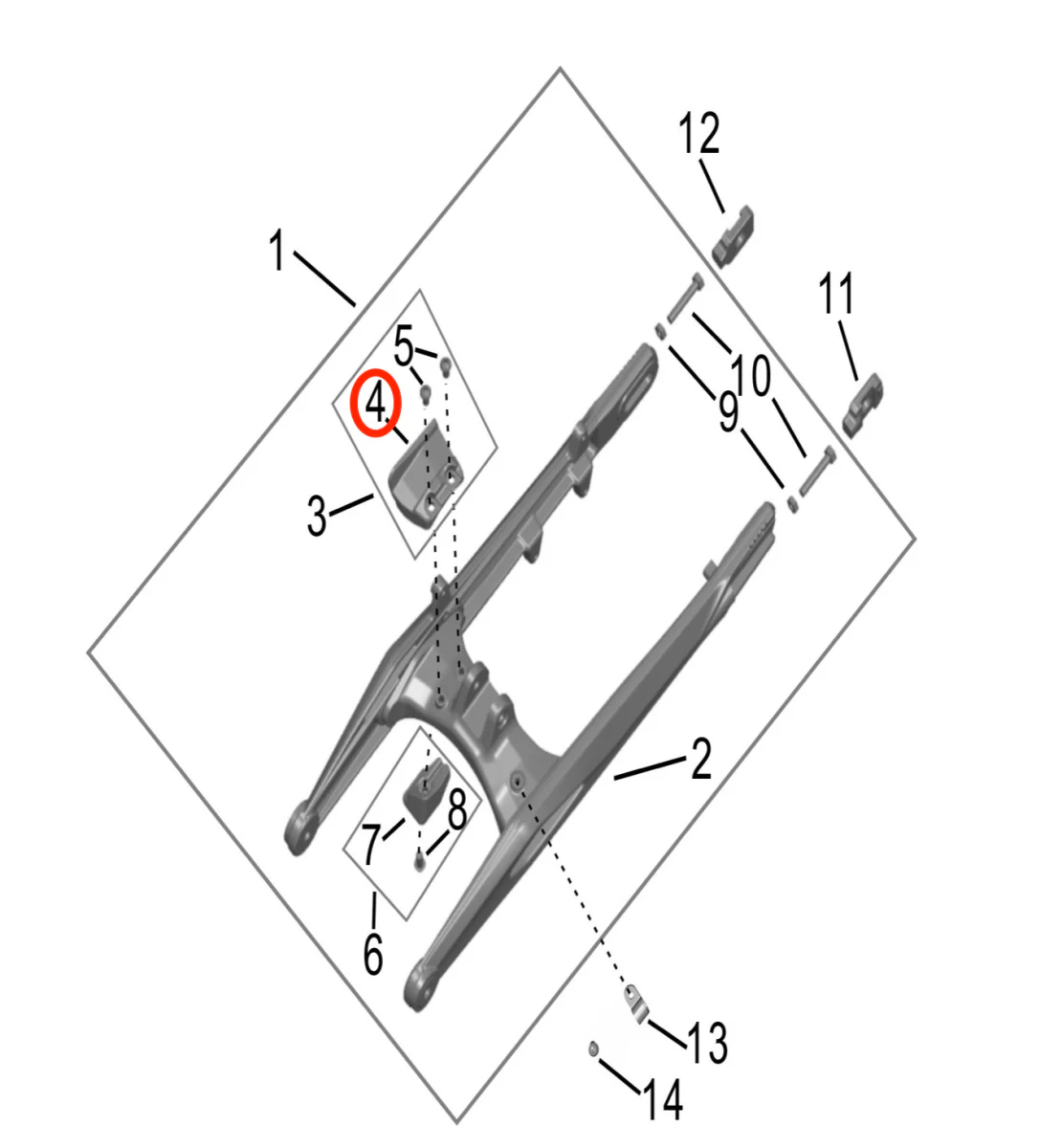 Hyper Bee Swingarm Top Protection Block Set - Image 3