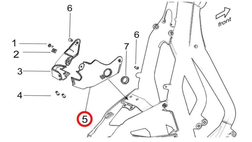 Light Bee Upper Battery Shroud, Right - Image 2