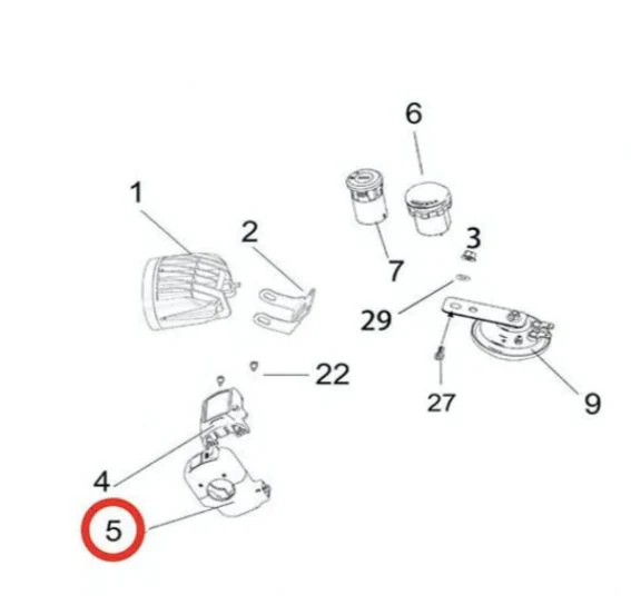 Light Bee Left Sport/Eco Combination Switch Assembly - Image 3