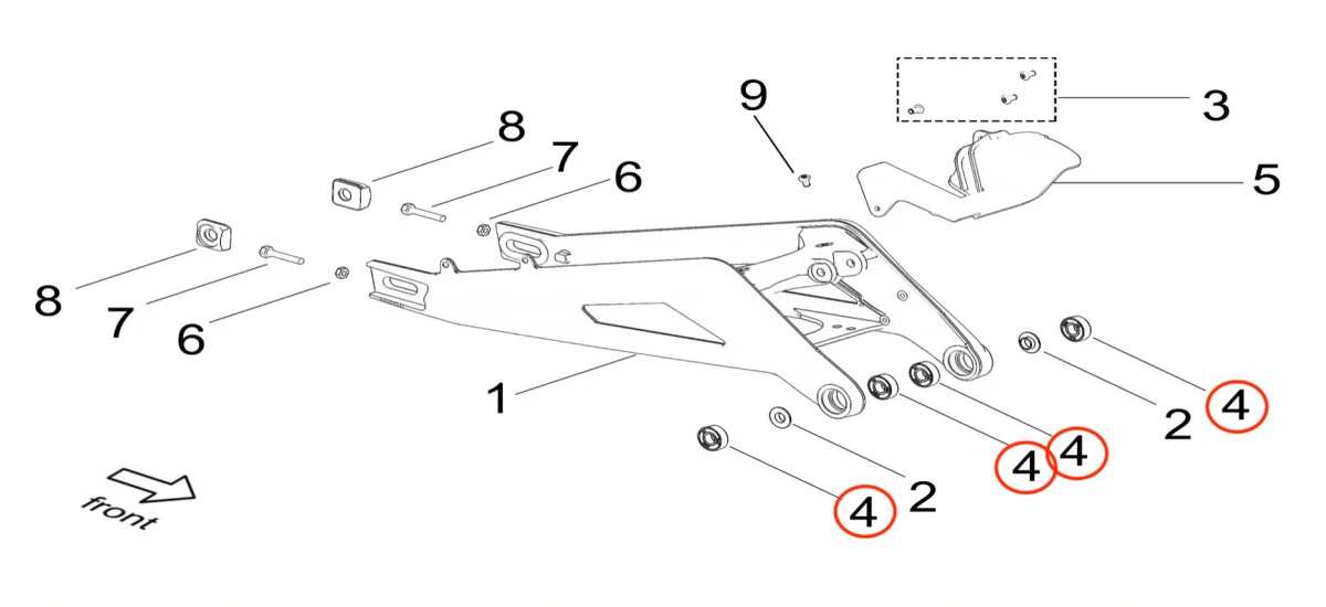 Light Bee Jackshaft / Swingarm Bearing - Image 2