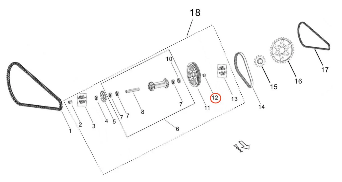 Light Bee Left Jackshaft Bushing - Image 3