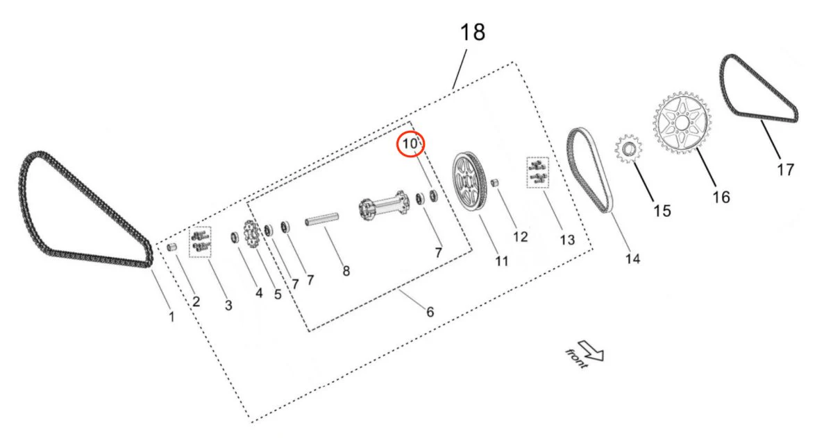Light Bee Left Jackshaft Seal - Image 3