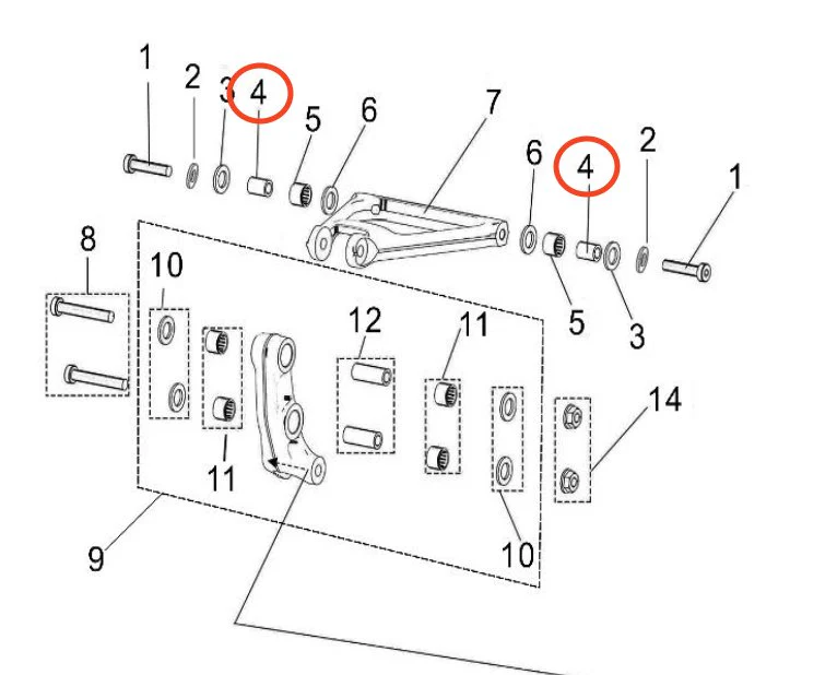Light Bee Rear Triangle Connector Bushing - Image 3