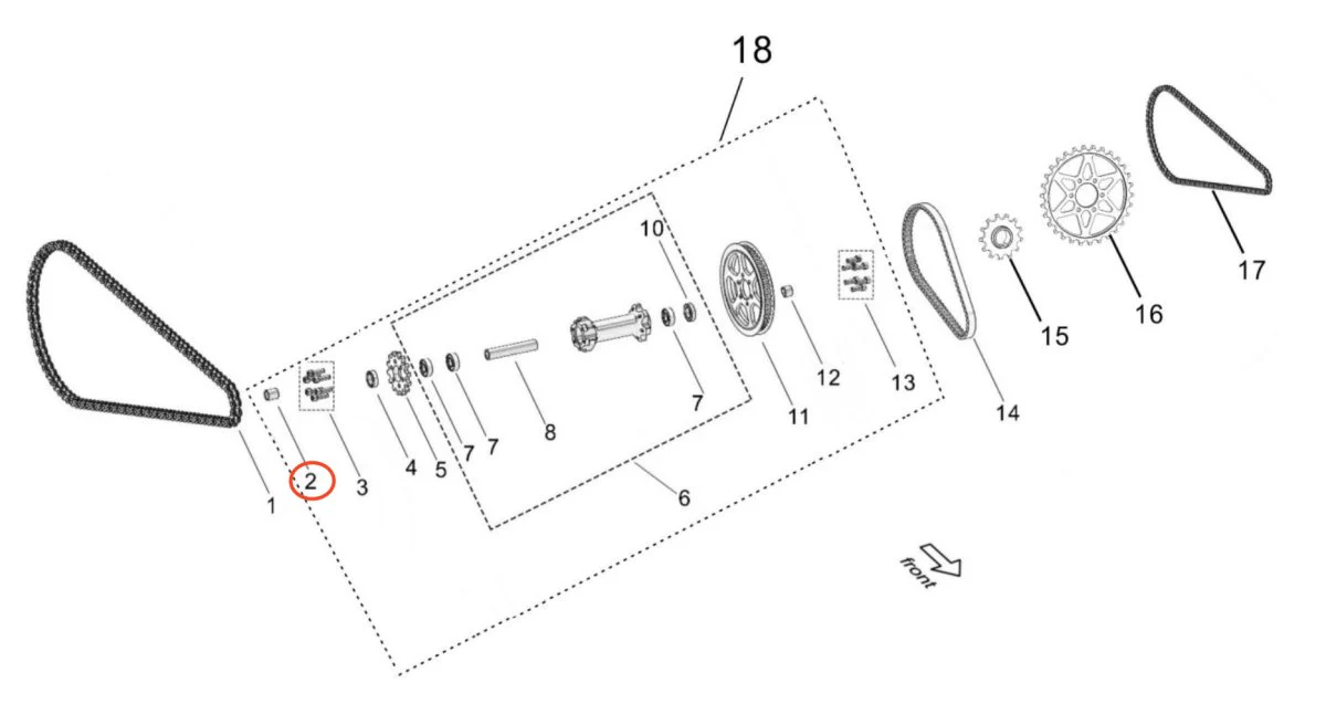Light Bee Right Jackshaft Bushing - Image 3