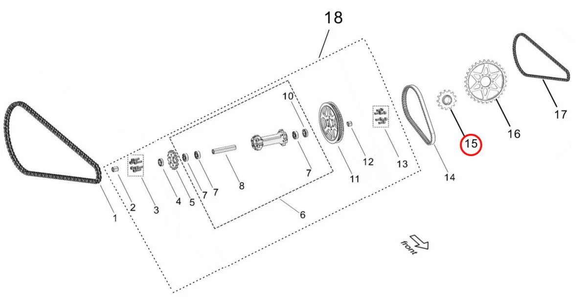Light Bee Primary Transmission Sprocket (13T) - Image 2