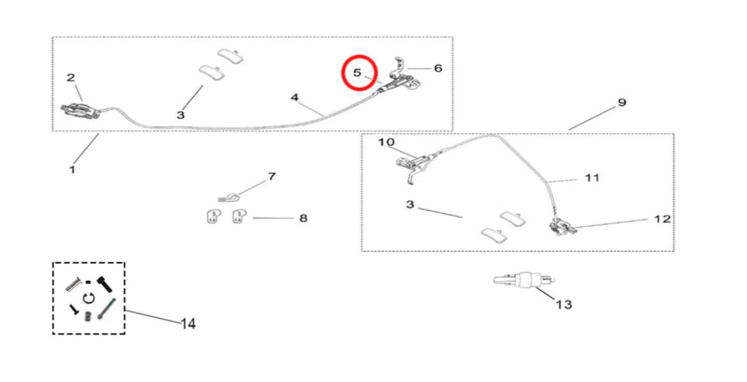 Light Bee Rear Brake Master Cylinder Assembly (Mineral Oil) - Image 3
