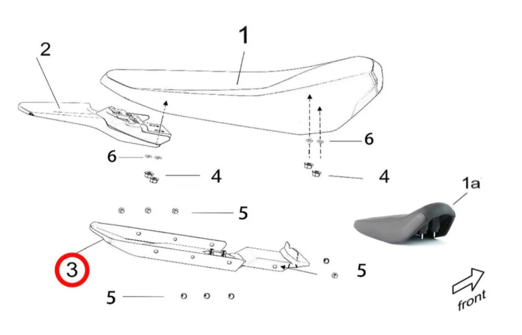 Tailpiece Mount/Mud Guard for Surron Light Bee X - Image 4