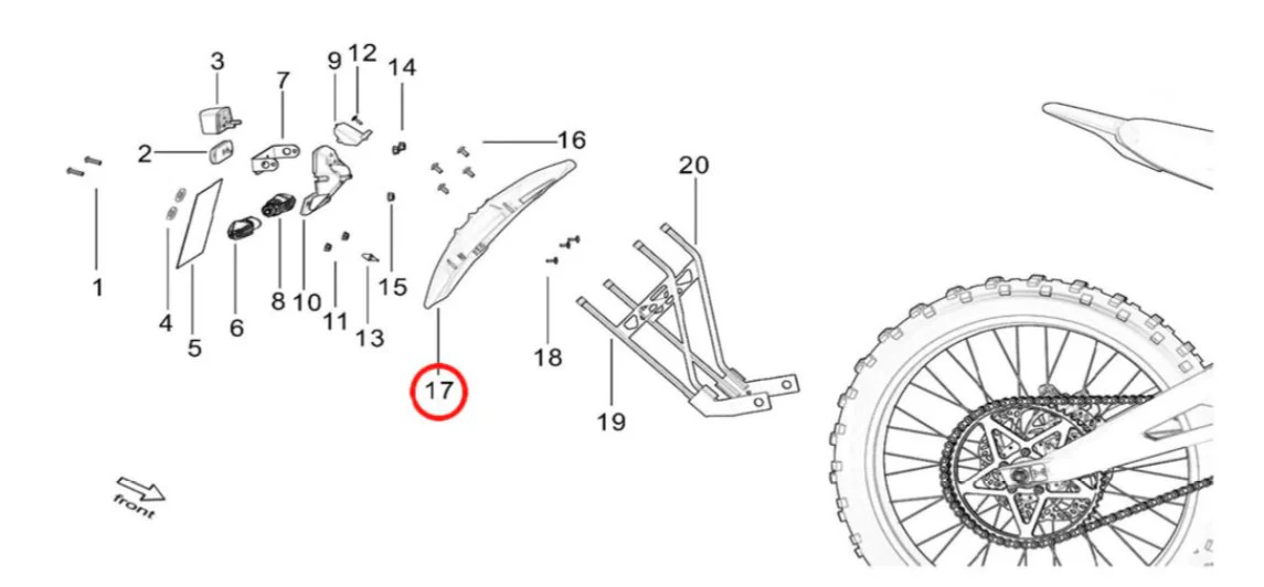 Light Bee Rear Tire Hugger - Image 3