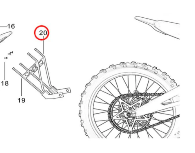 Light Bee Rear Tire Hugger Mounting Bracket (Left) - Image 2