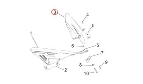 Light Bee Rear Mud Guard - Image 3