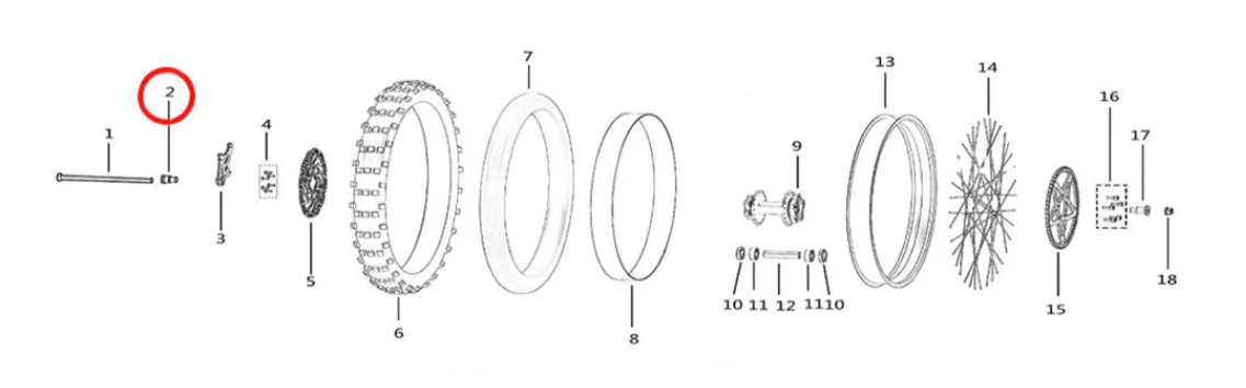 Light Bee Rear Wheel Axle Bushing (Left) - Image 2