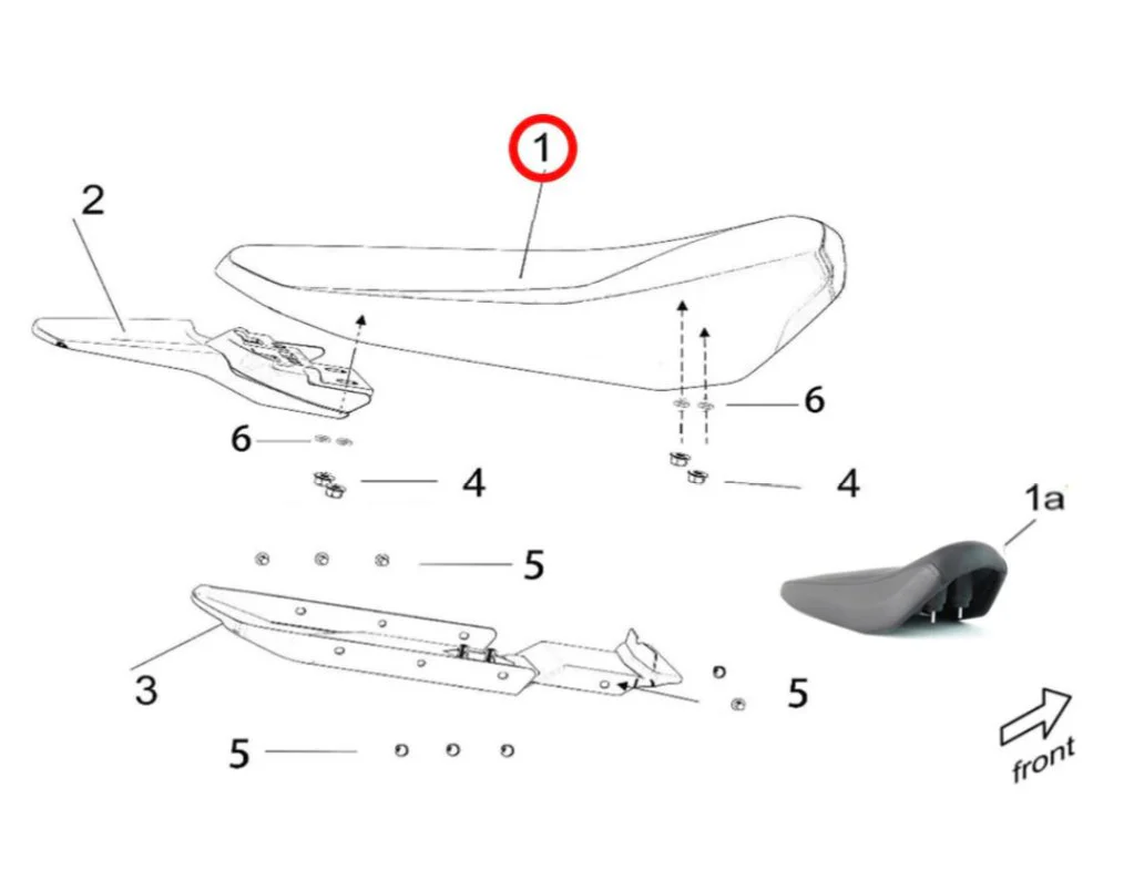 Original Seat for Surron Light Bee X/S and Segaway X160/X260 (2024 and earlier) - Image 3