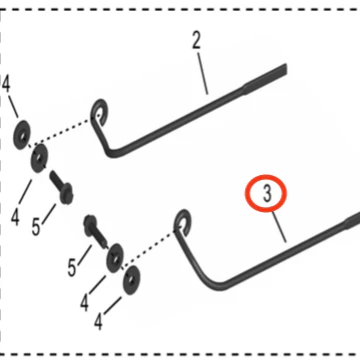 Storm Bee Battery Support Rod (FRONT LEFT)