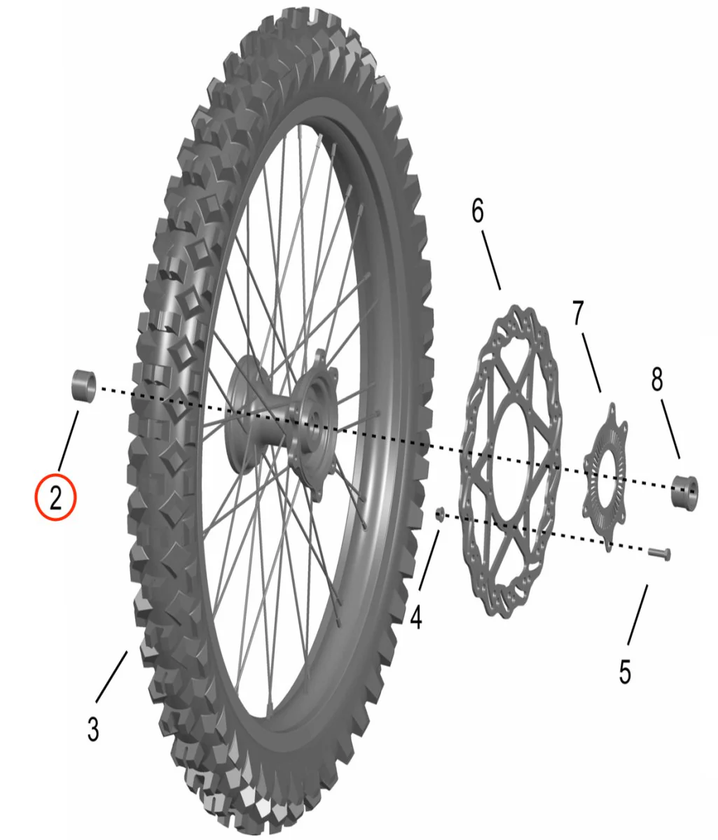 Storm Bee Front Wheel Bushing (Right) - Image 2