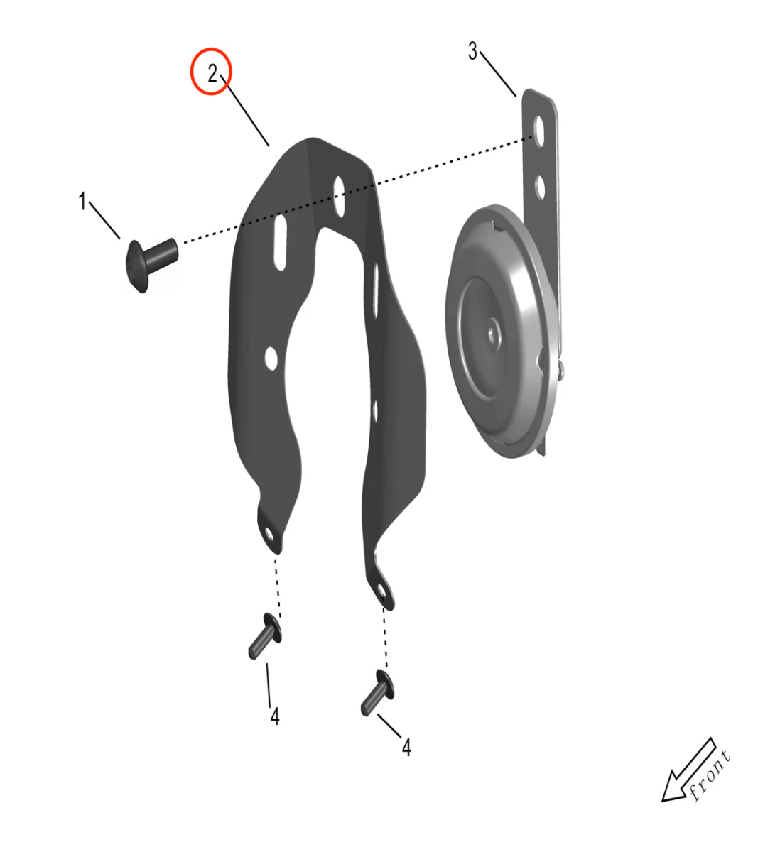Storm Bee Horn Installation Plate