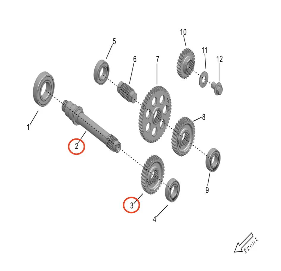 Storm Bee Output Shaft and Gear Assembly - Image 4