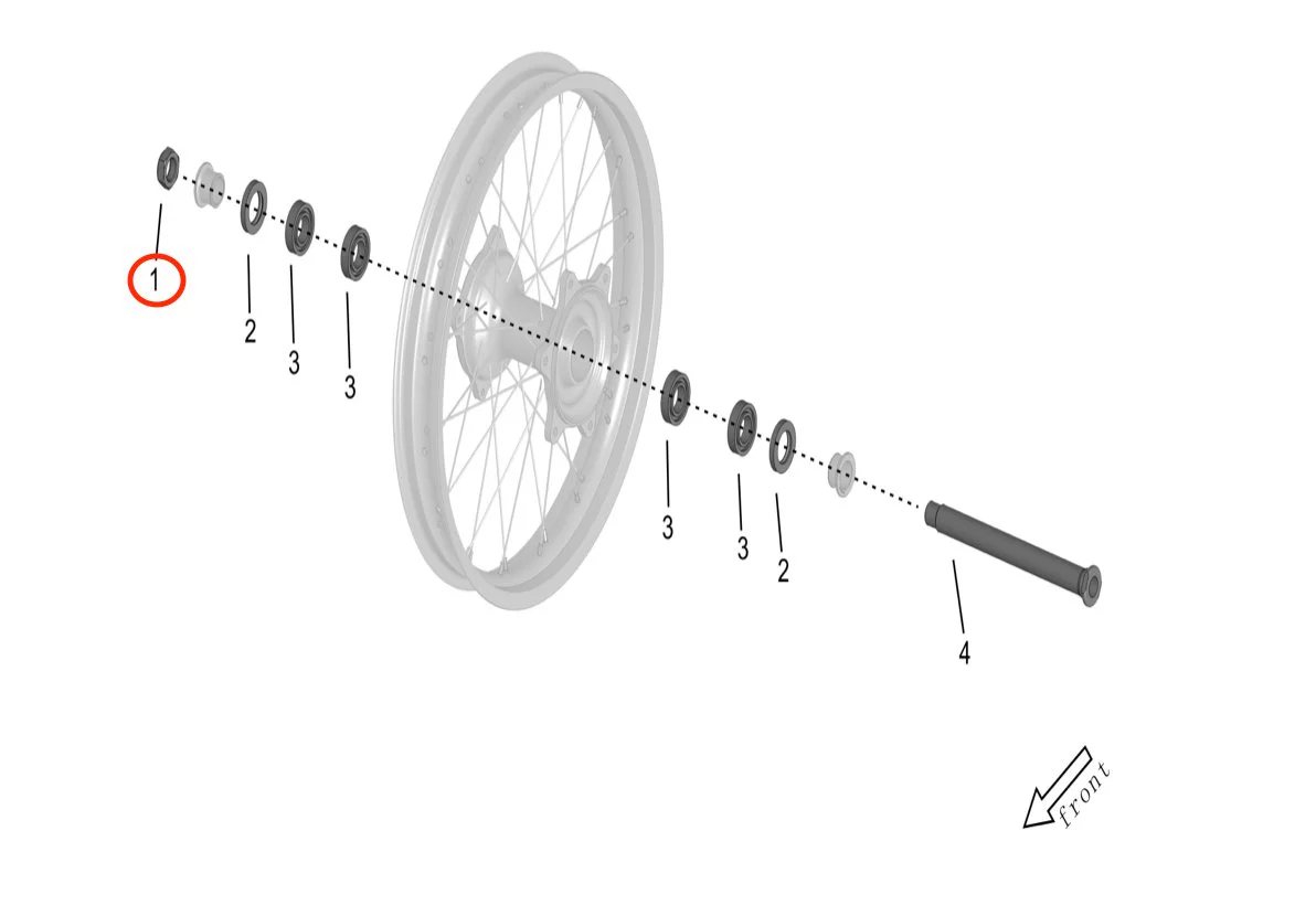 Storm Bee Rear Axle Nut - Image 3