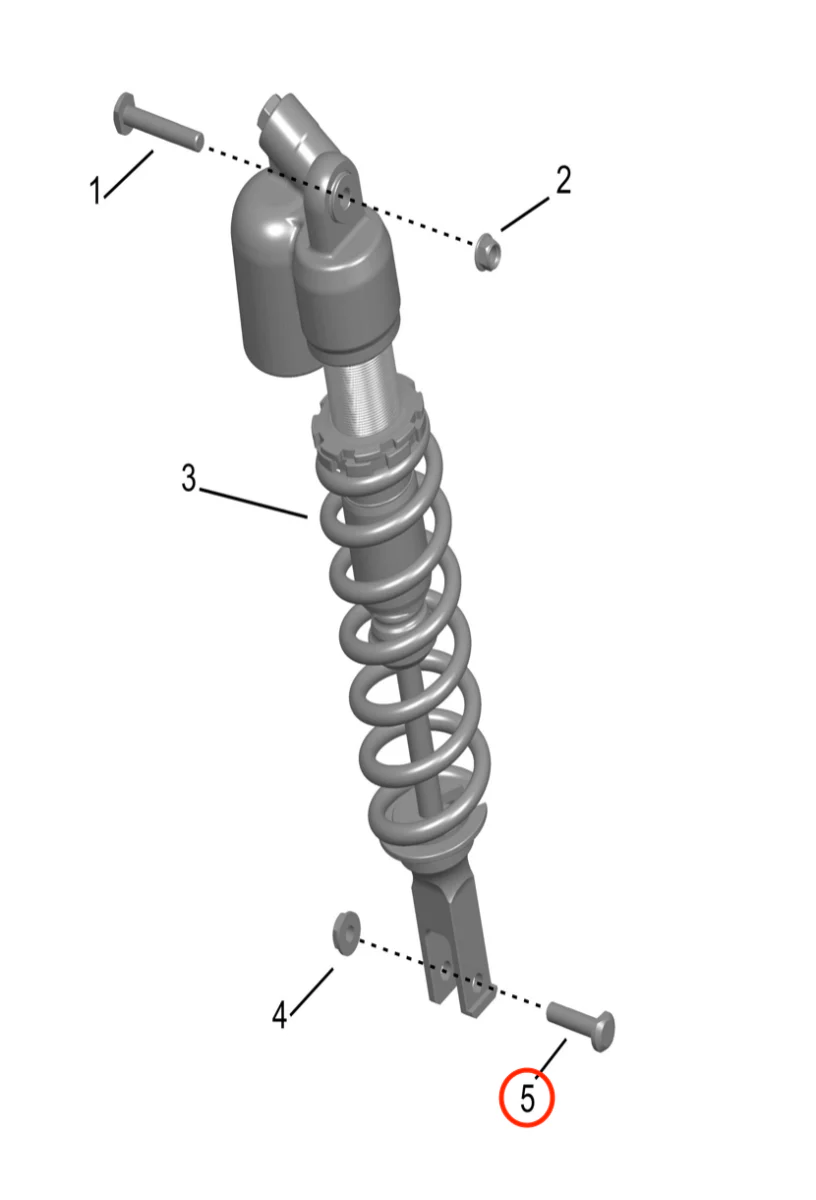Storm Bee Rear KKE Shock Axle Bolt (BOTTOM) - Image 2