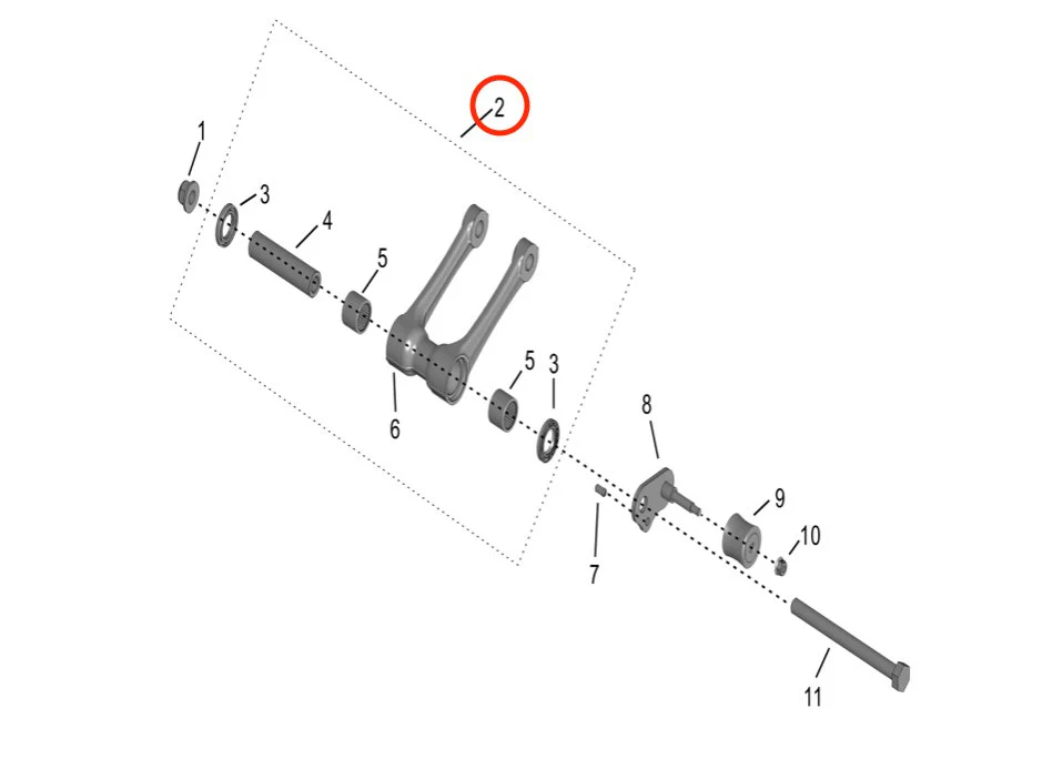 Storm Bee Rear Shock Linkage Arm - Image 3