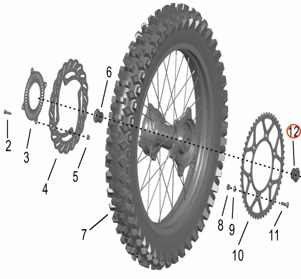 Storm Bee Rear Wheel Bushing (Left) - Image 3