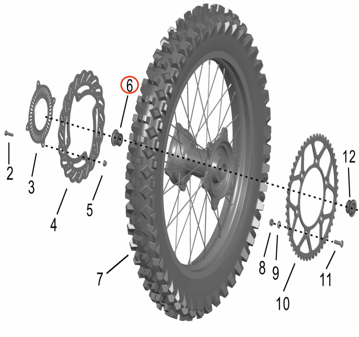 Storm Bee Rear Wheel Bushing (Right) - Image 3