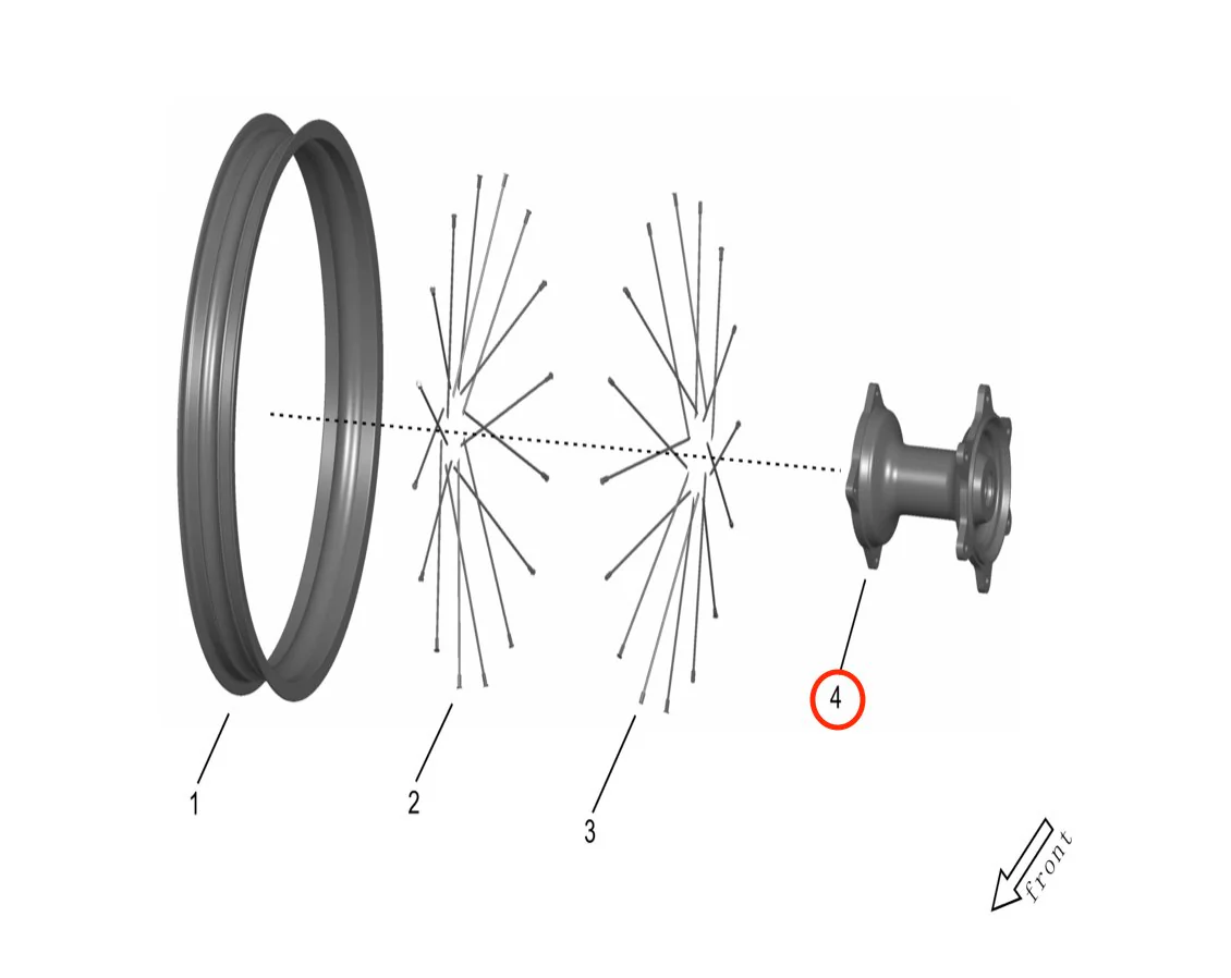 Storm Bee Rear Wheel Hub Assembly - Image 4