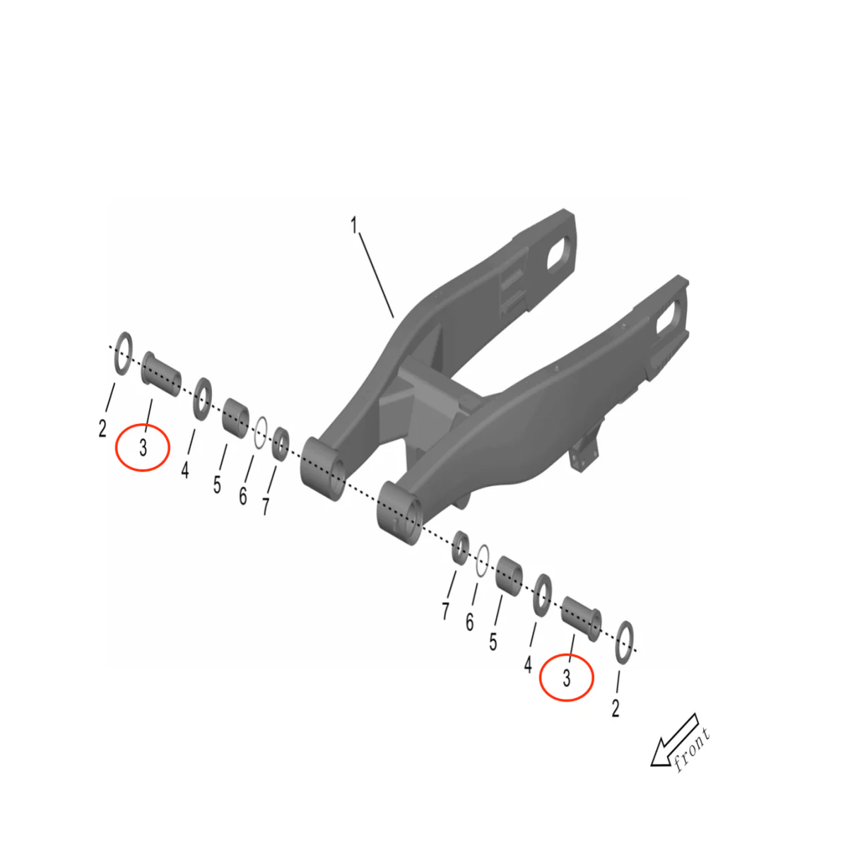 Storm Bee Swingarm Pivot Bushing - Image 3