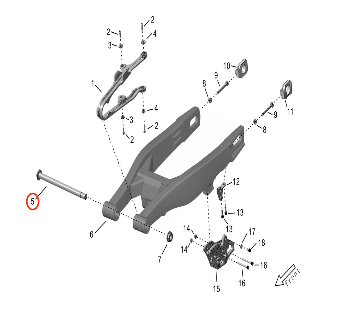 Storm Bee Swingarm Pivot Shaft - Image 3