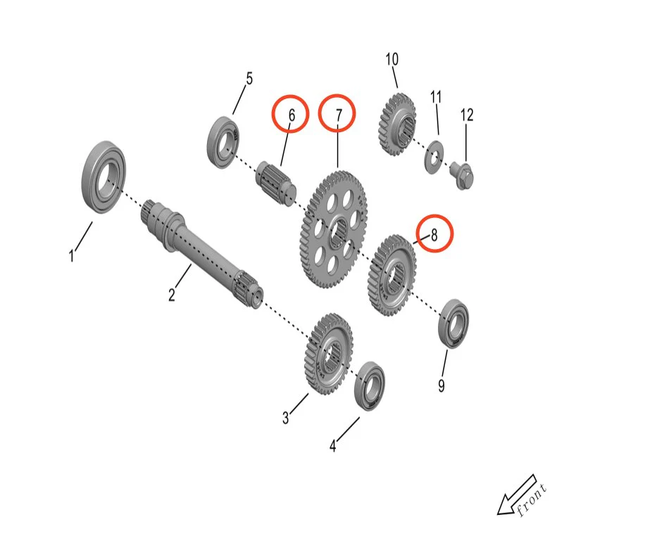 Storm Bee Transition and Output Shaft Gear Assembly - Image 3