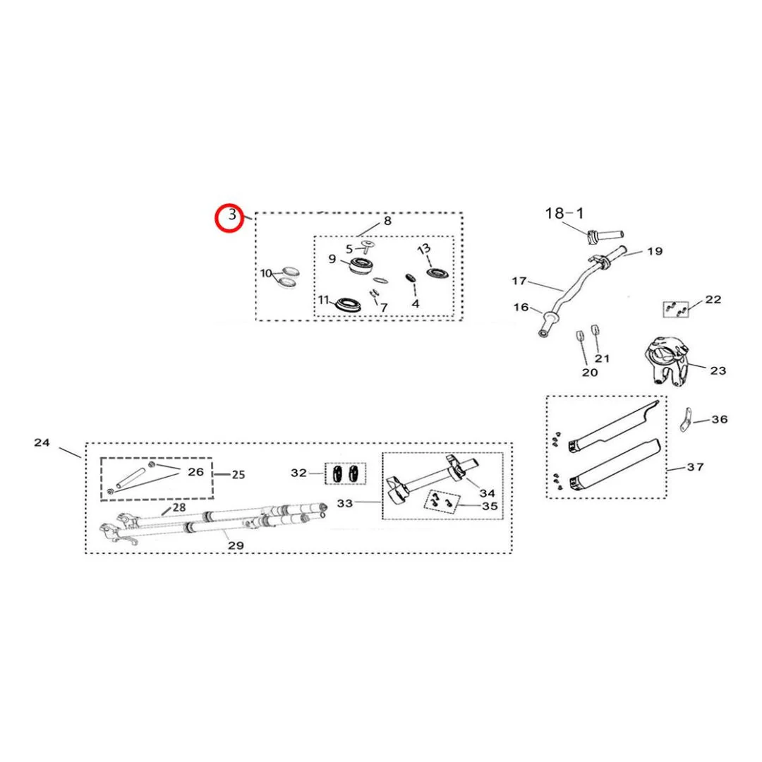Light Bee Tapered Roller Bearing Steering Headset