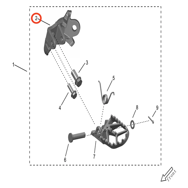 Ultra Bee Footpeg Bracket (LEFT) - Image 4