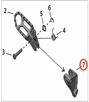 Ultra Bee Footpeg Bracket (RIGHT) - Image 4