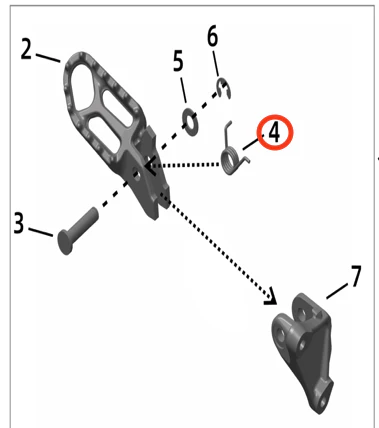 Ultra Bee Footpeg Return Spring (RIGHT) - Image 3