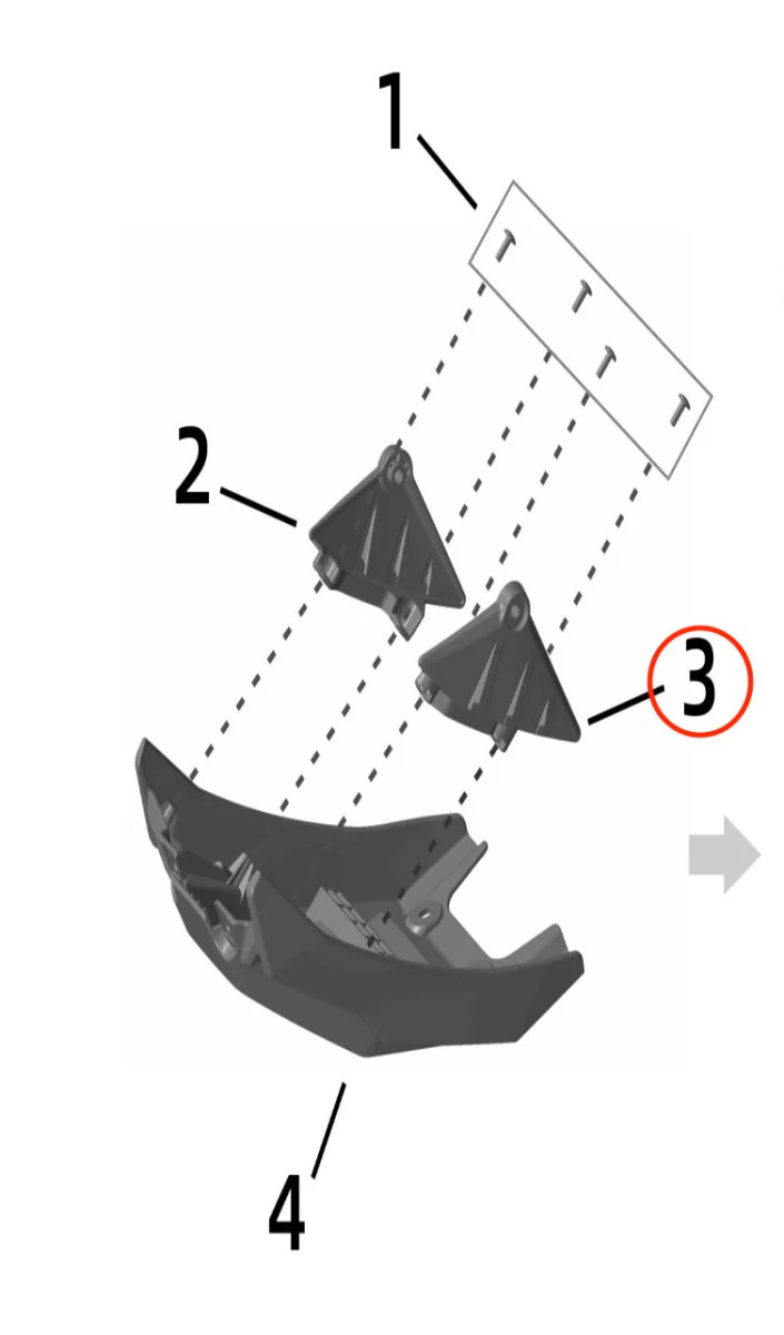 Ultra Bee Left Frame Support Protector (White) - Image 3